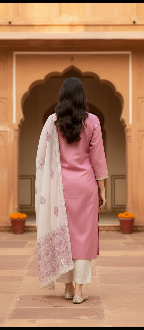 Dusty Rose Kurta Set