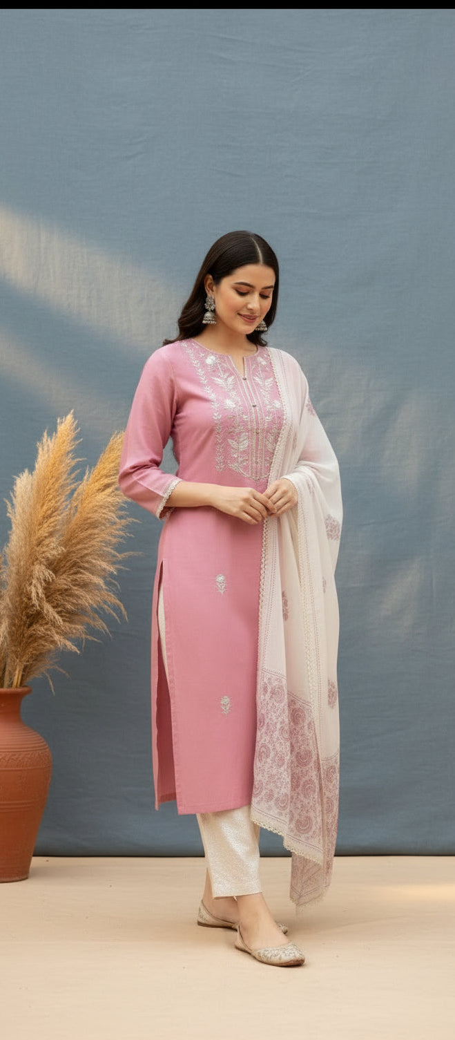 Dusty Rose Kurta Set