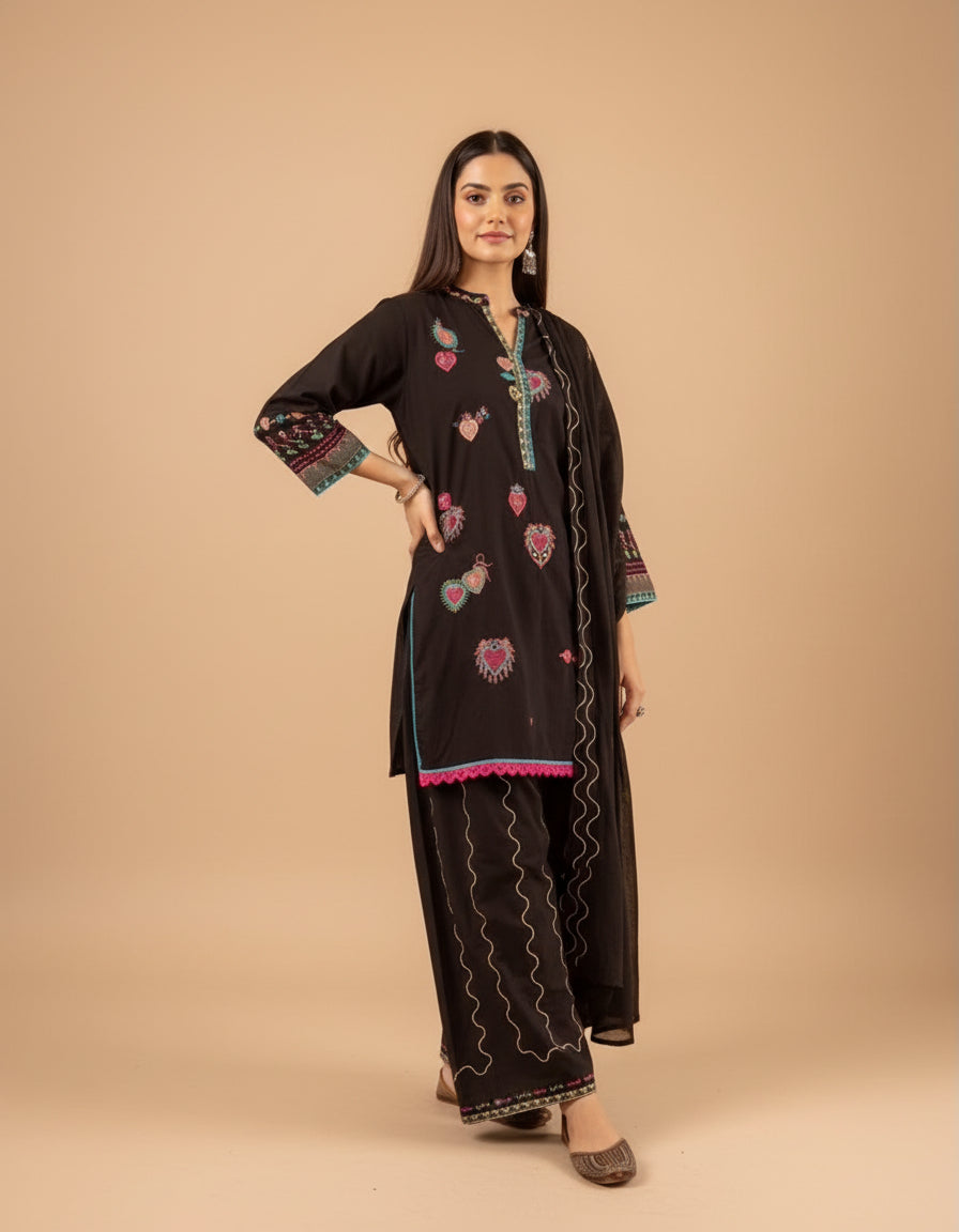 Midnight Meadow Palazzo Set